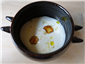 Jerusalem artichoke soup with candied lemon